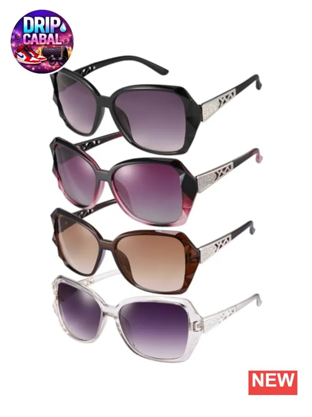Oversized Sunglasses for Women UV400 Protection Lightweight Acrylic Frame
